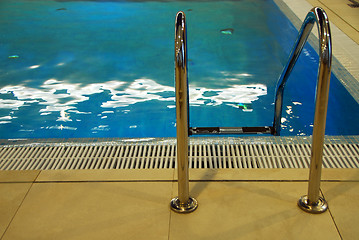 Image showing Swimming pool ladder