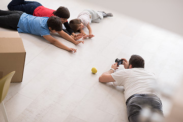 Image showing Photoshooting with kids models