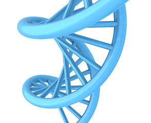 Image showing DNA structure model on white. 3D illustration