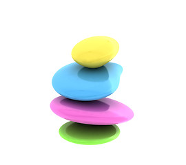 Image showing Spa stones. 3D illustration