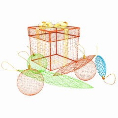 Image showing colorful gift box concept. 3d illustration