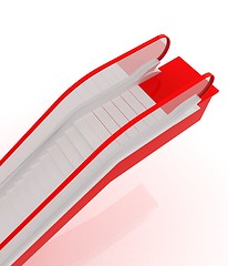 Image showing Single escalator. 3d illustration