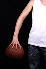 Image showing Arm and basketball