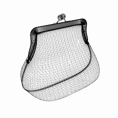 Image showing purse on a white. 3D illustration