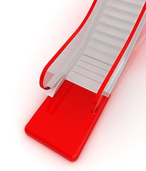 Image showing Single escalator. 3d illustration