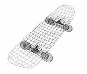 Image showing Skateboard. 3d illustration