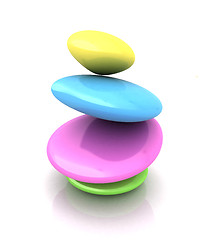 Image showing Spa stones. 3D illustration