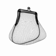 Image showing purse on a white. 3D illustration