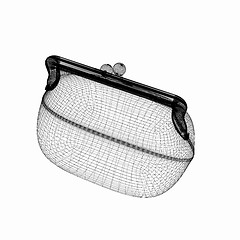 Image showing purse on a white. 3D illustration