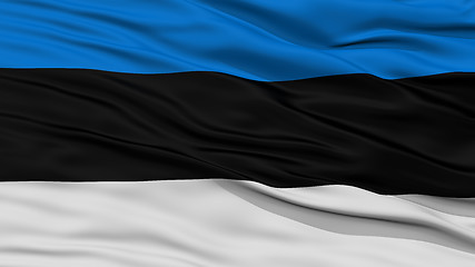 Image showing Closeup Estonia Flag