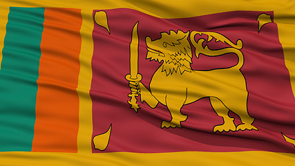 Image showing Closeup Sri Lanka Flag