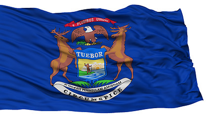 Image showing Isolated Michigan Flag, USA state