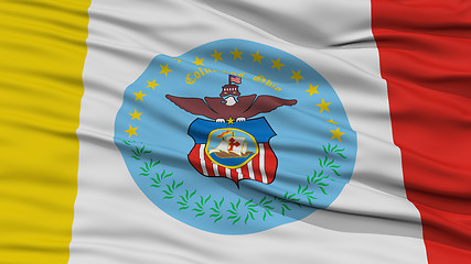 Image showing Closeup Columbus Flag