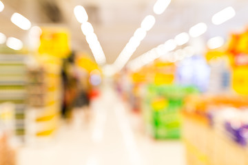 Image showing Supermarket blurred background with bokeh