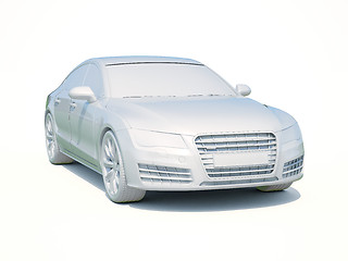 Image showing 3d Car White Blank Template