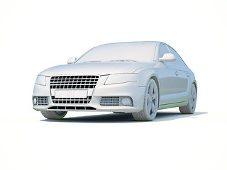 Image showing 3d Car White Blank Template