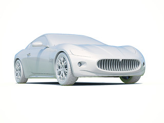 Image showing 3d Car White Blank Template