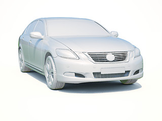 Image showing 3d Car White Blank Template