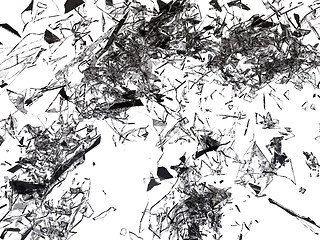 Image showing Shattered glass over white background