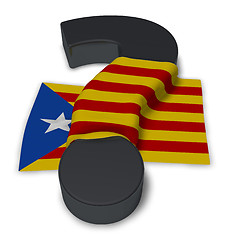 Image showing question mark and flag of catalonia - 3d illustration