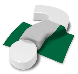 Image showing question mark and flag of nigeria - 3d illustration