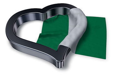 Image showing flag of nigeria and heart symbol - 3d rendering