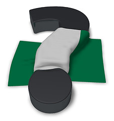Image showing question mark and flag of nigeria - 3d illustration
