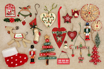 Image showing Old Fashioned Christmas Decorations