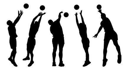 Image showing Men volleyball players