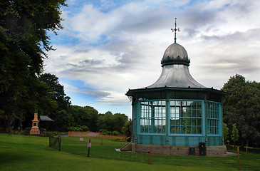 Image showing Blue Bandstand