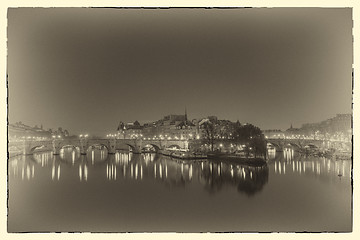 Image showing View on Paris at night