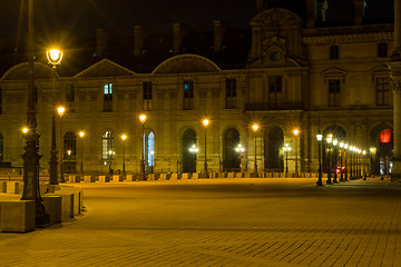 Image showing iew of the building of Louvre Museum