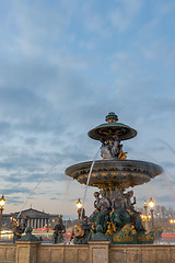 Image showing Fountain at Place de la Concorde in Paris 