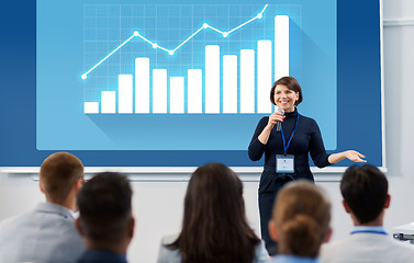 Image showing group of people at business conference or lecture