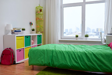 Image showing kids room interior with bed and accessories