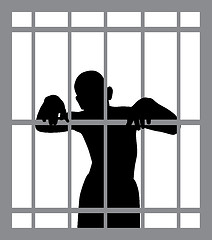Image showing Man in jail