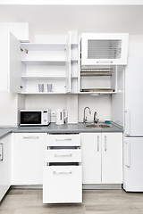 Image showing Modern white kitchen