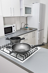 Image showing Modern white kitchen