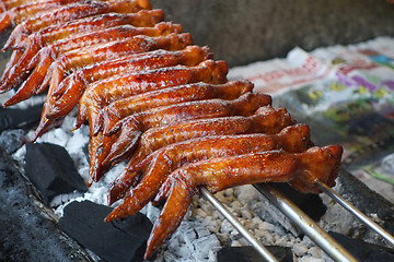 Image showing Grilled chicken wings chicken