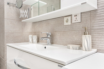 Image showing Sink in modern bathroom