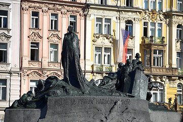 Image showing Monument of Jan Hus on the Old town Square in Prague, Czech Repu