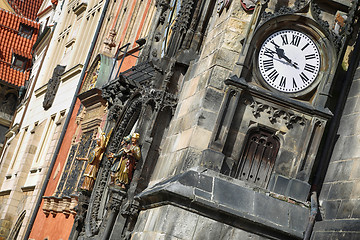 Image showing The Prague old City Hall and Astronomical clock Orloj at Old Tow