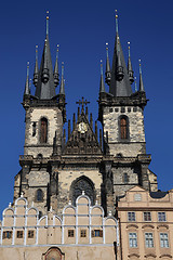 Image showing Church of our Lady Tyn in Prague, Czech Republic