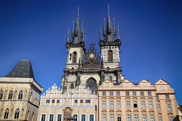 Image showing Church of our Lady Tyn in Prague, Czech Republic