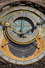 Image showing Astronomical clock Orloj at Old Town Square in Prague, Czech Rep