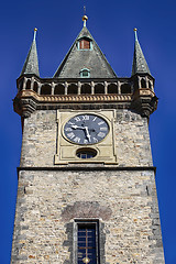 Image showing Old Town Clock tower in Stare Mesto, Prague, Czech Republic