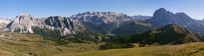 Image showing Dolomite Alps, panoramic landscape