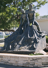 Image showing MARMARIS, TURKEY - OCTOBER 19, 2013: Fishermen monument