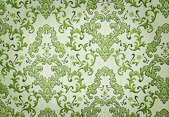 Image showing Old green wallpaper