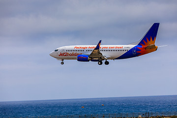 Image showing ARECIFE, SPAIN - APRIL, 15 2017: Boeing 737-300 of Jet2holidays 